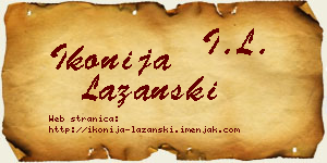 Ikonija Lazanski vizit kartica